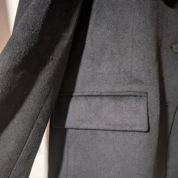 NEW Zara | Oversized Wool Scarf Blazer in Black - Picture 10 of 16